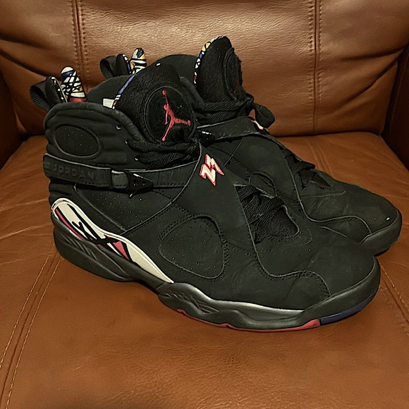 SOLD:Jordan Black playoff 8s GREAT condition9/10 with OG box no scuffs no stains - Picture 2 of 4